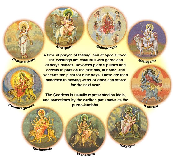 नवरात्रि , देवी के नौ स्वरुप